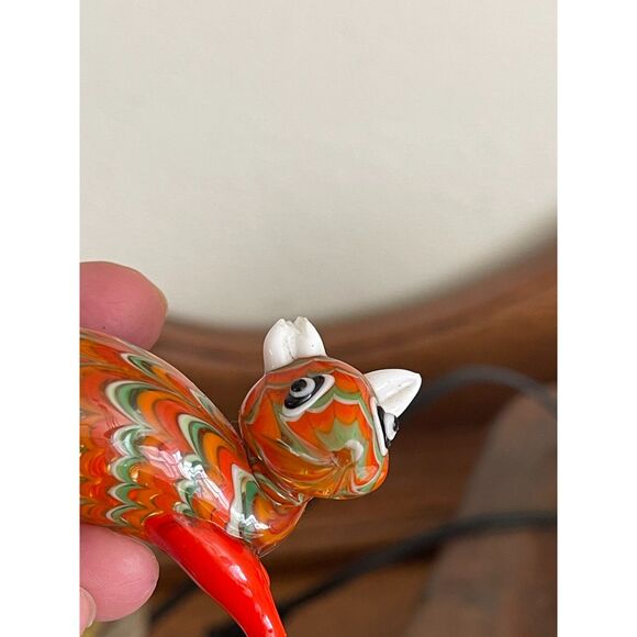 Fitz and Floyd Blown Glass Menagerie Racoon Fox Figurine Miniature *READ - Picture 6 of 7